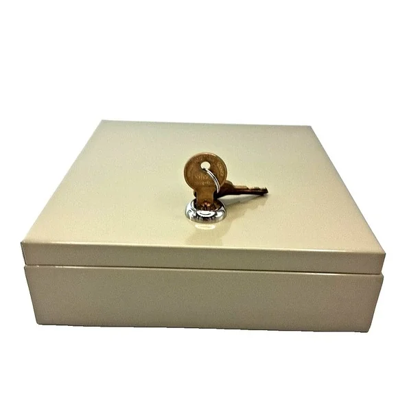 MMF Industries Slender Metal Cash Lock Box With Two Key New - Picture 2 of 6